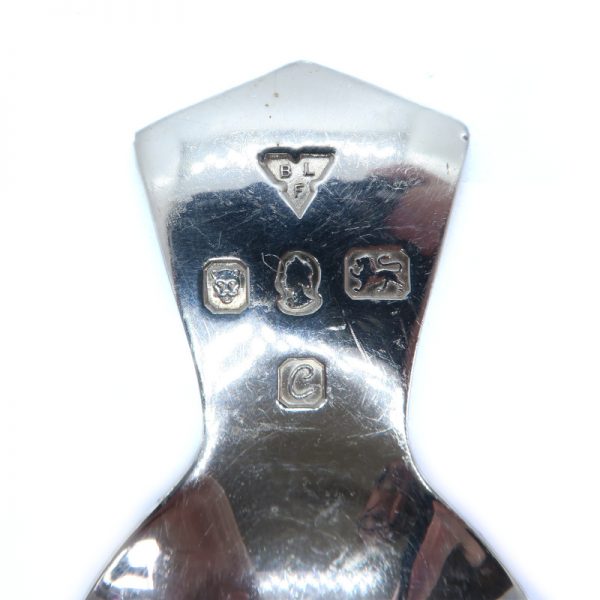 Silver Tea Caddy Spoon Hallmarks on handle