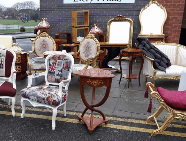 antique and vintage furniture outside flitwick antiques and collectors fair