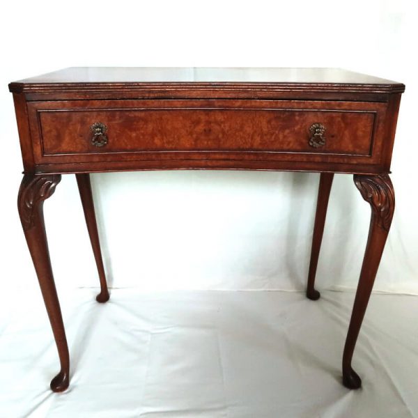 vintage desk or side table with drawer front view