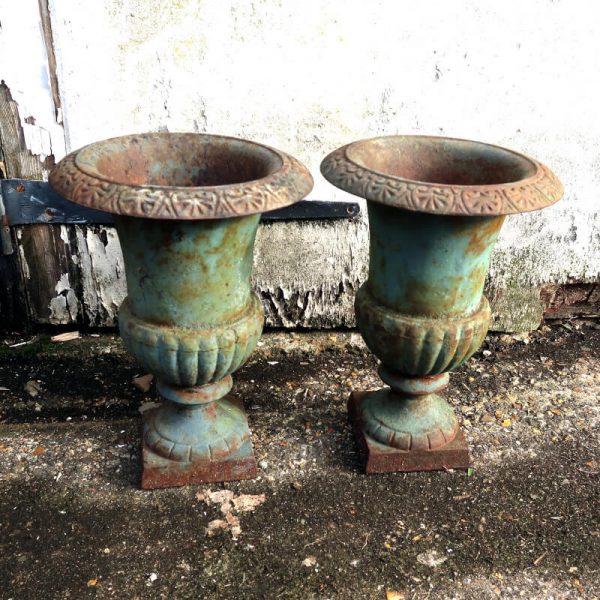 Victorian Garden Urns pair together